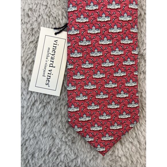 vineyard vines Martha’s Vineyard Custom Coll Silk Tie Geometric Print Court H - Picture 3 of 7